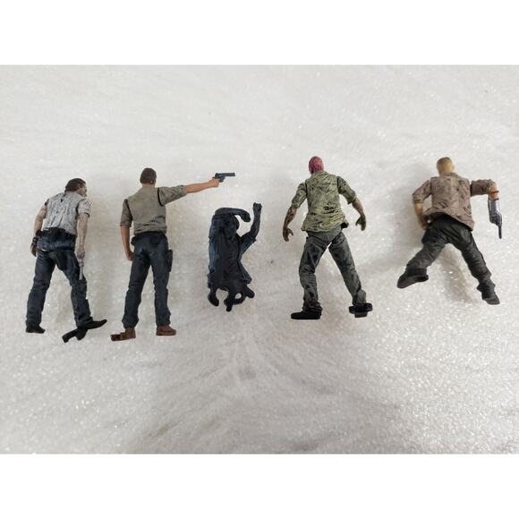 Lot 5 Walking Dead McFarlane Construction Building Set Rick Grimes Myrle Zombie - Picture 7 of 9